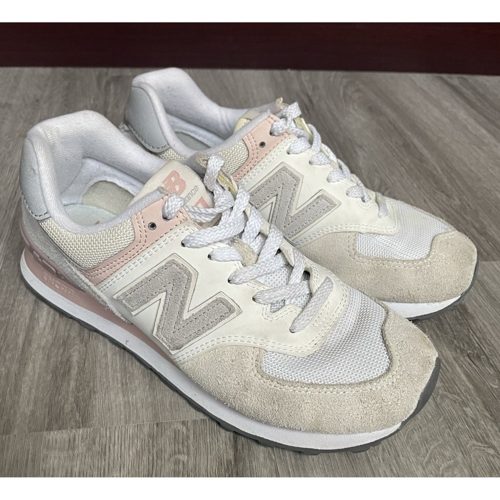 New Balance 574 Women's 7 Encap Core Pack Suede Sneakers - Picture 1 of 6